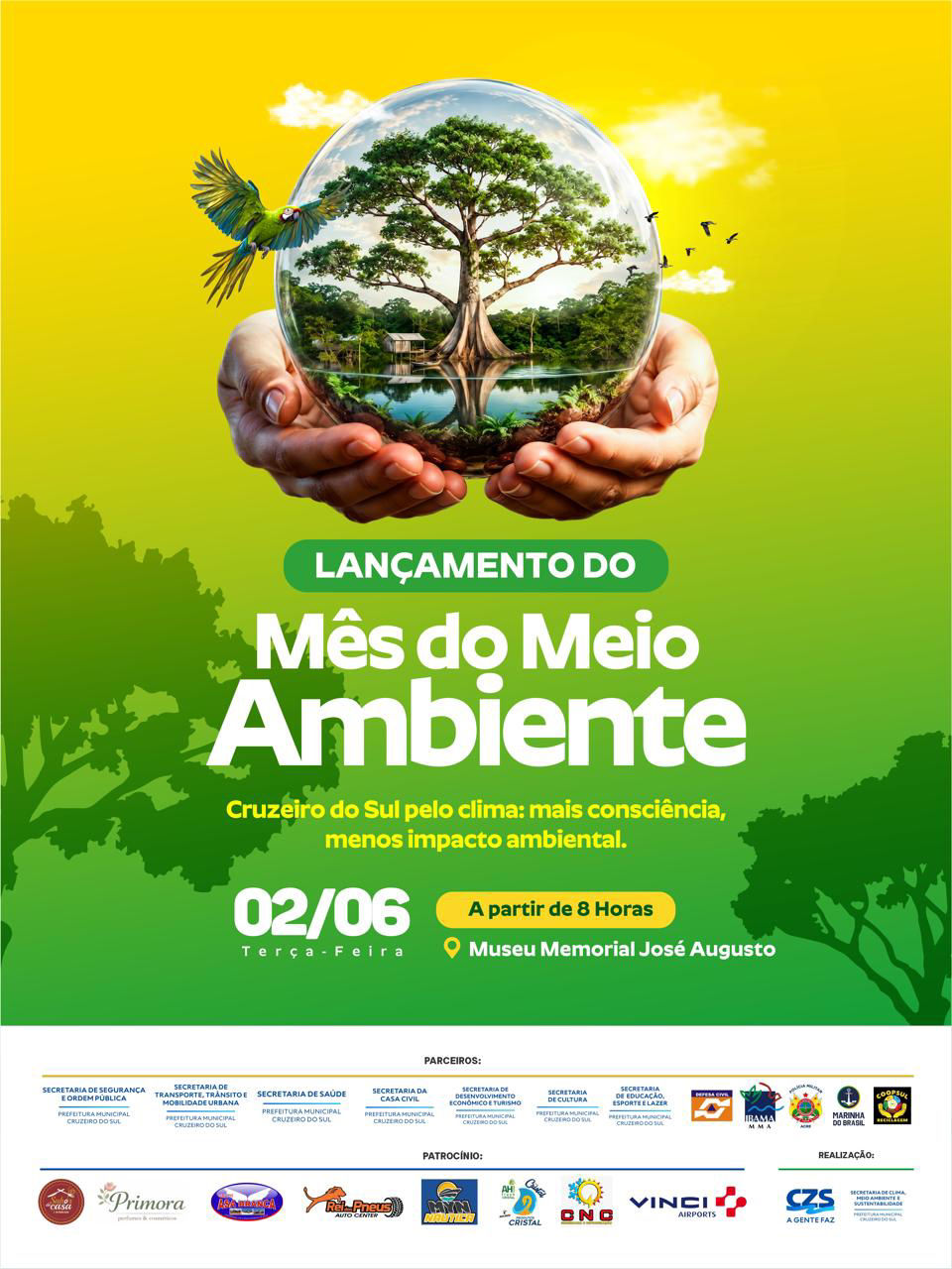 Prefeitura de Cruzeiro do Sul abre programação do Mês do Meio Ambiente nesta terça-feira