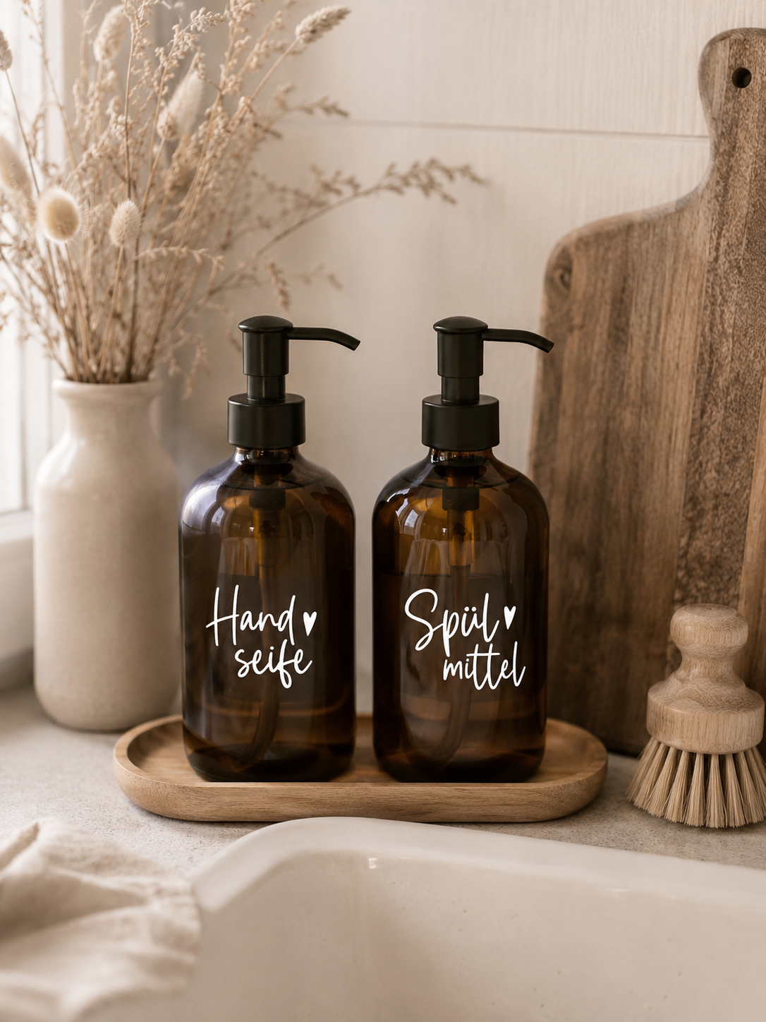 Aufkleber Handseife und Spülmittel