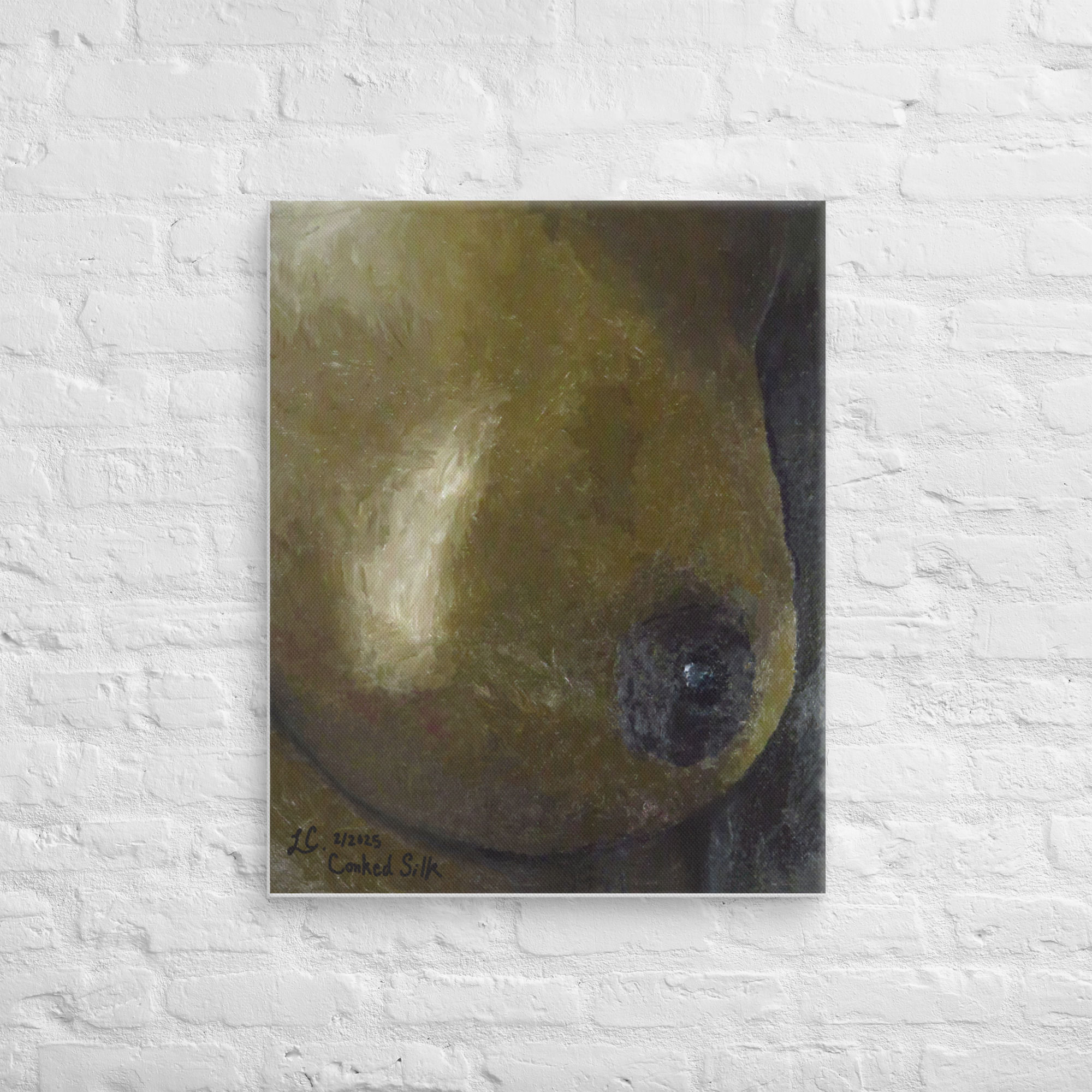 Conked Silk (boobs painted by boobs)- Wrapped Canvas