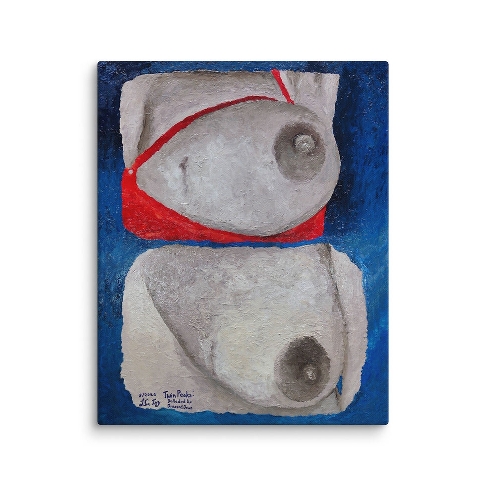 Thumbnail: Twin Peaks- Dolled Up & Dressed Down, Boobs painted by Boobs Art Canvas