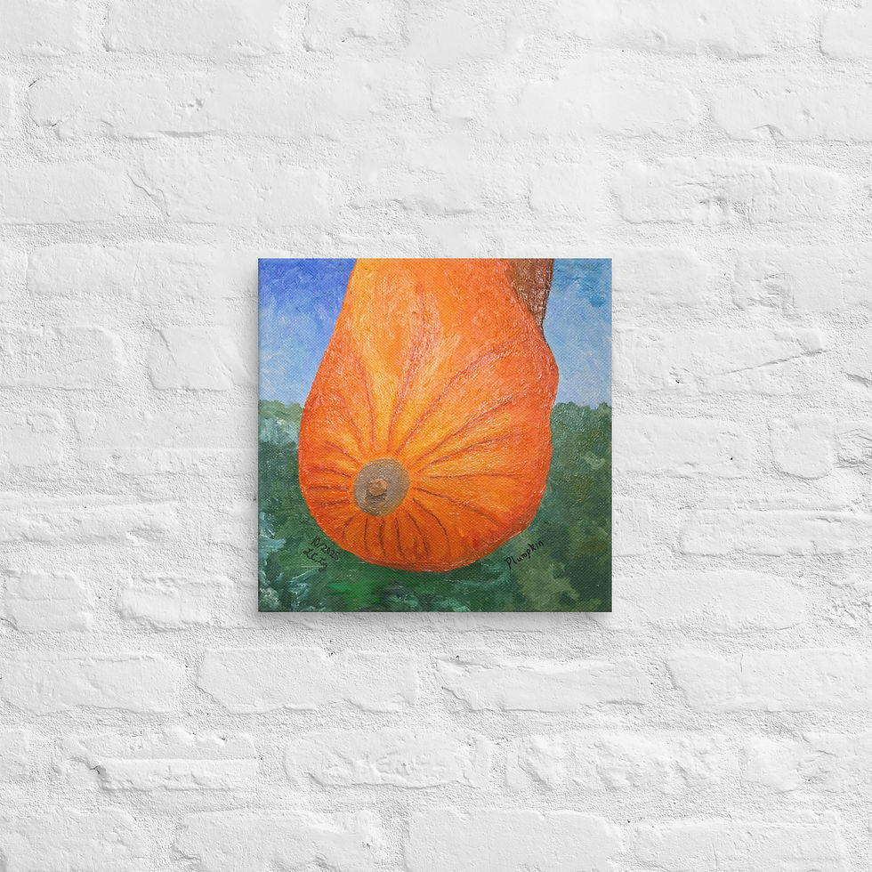 Thumbnail: Plumpkin (Boobs painted by Boobs)- Canvas, pumpkin boob painting