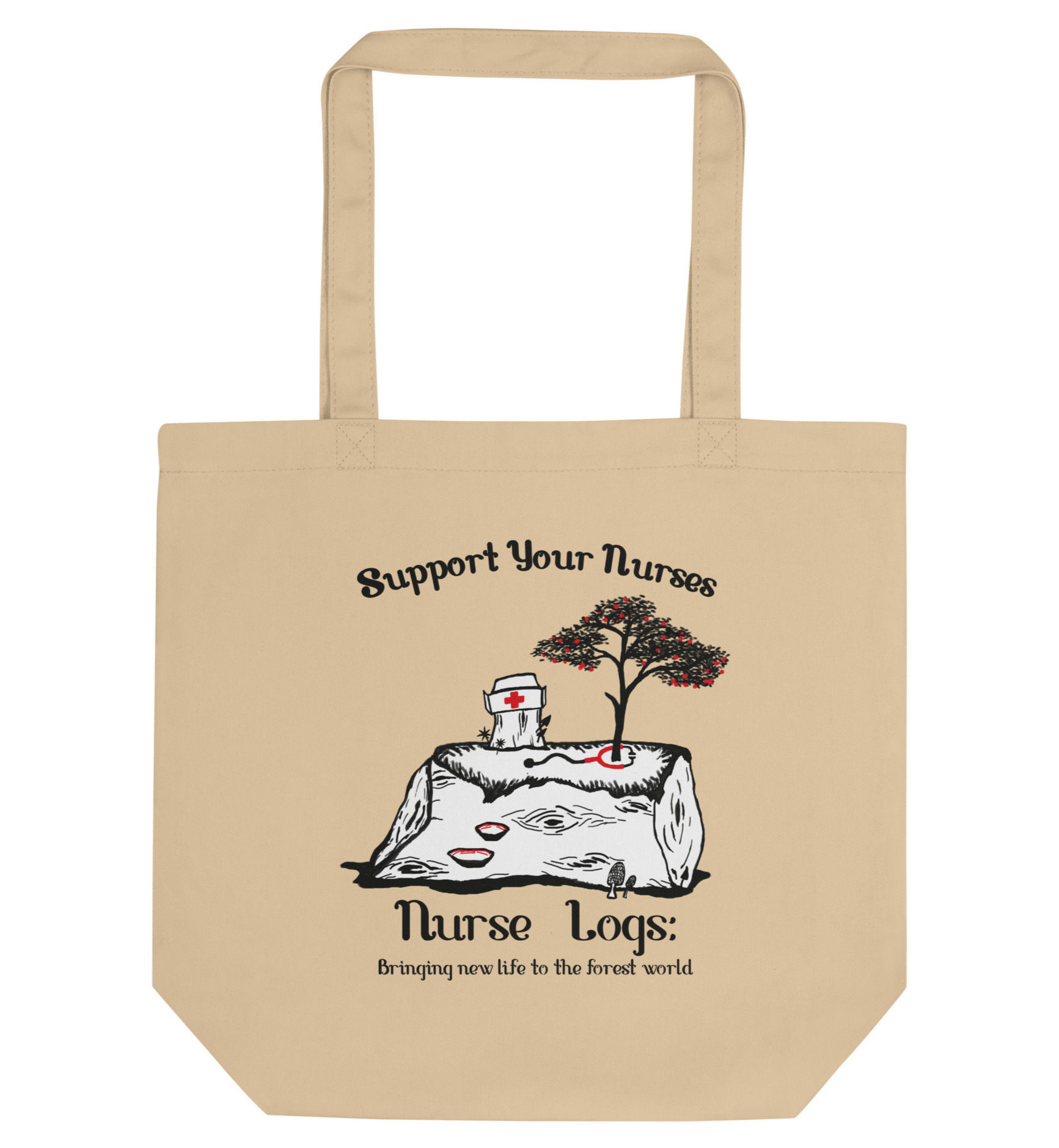 nurse log support nurses tote bag