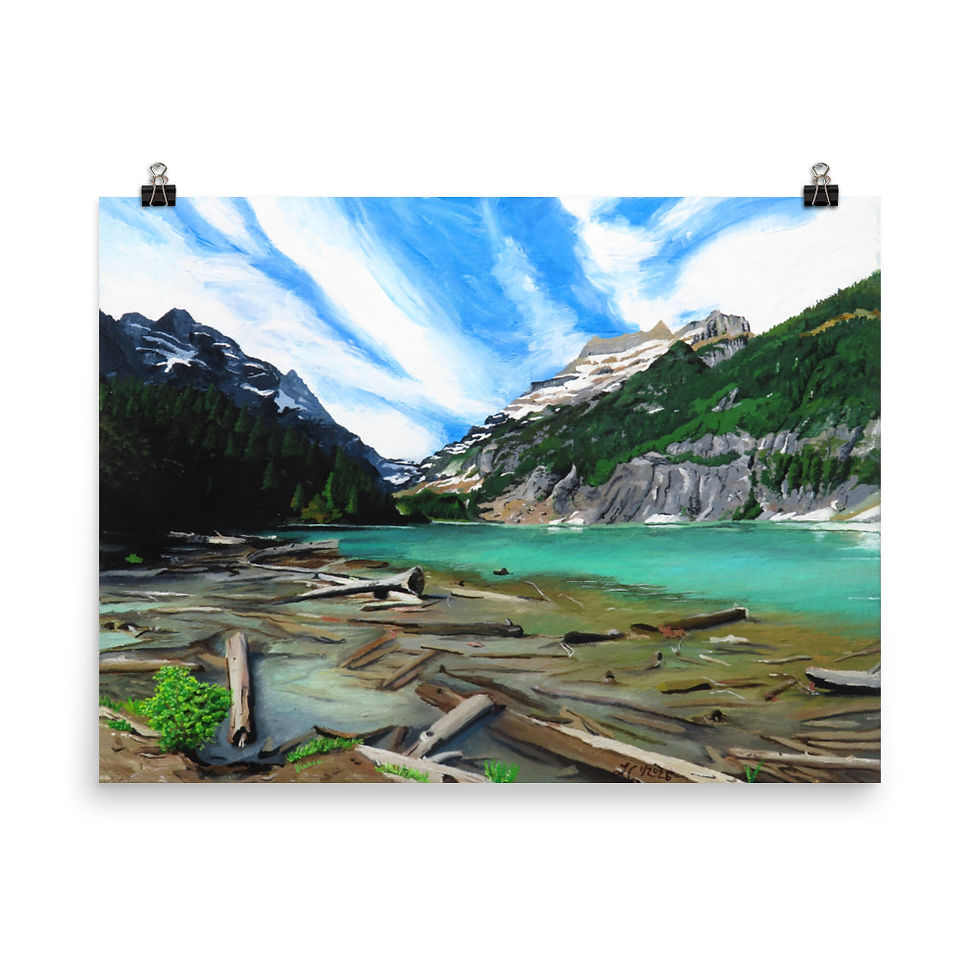 Thumbnail: lake landscape oil painting