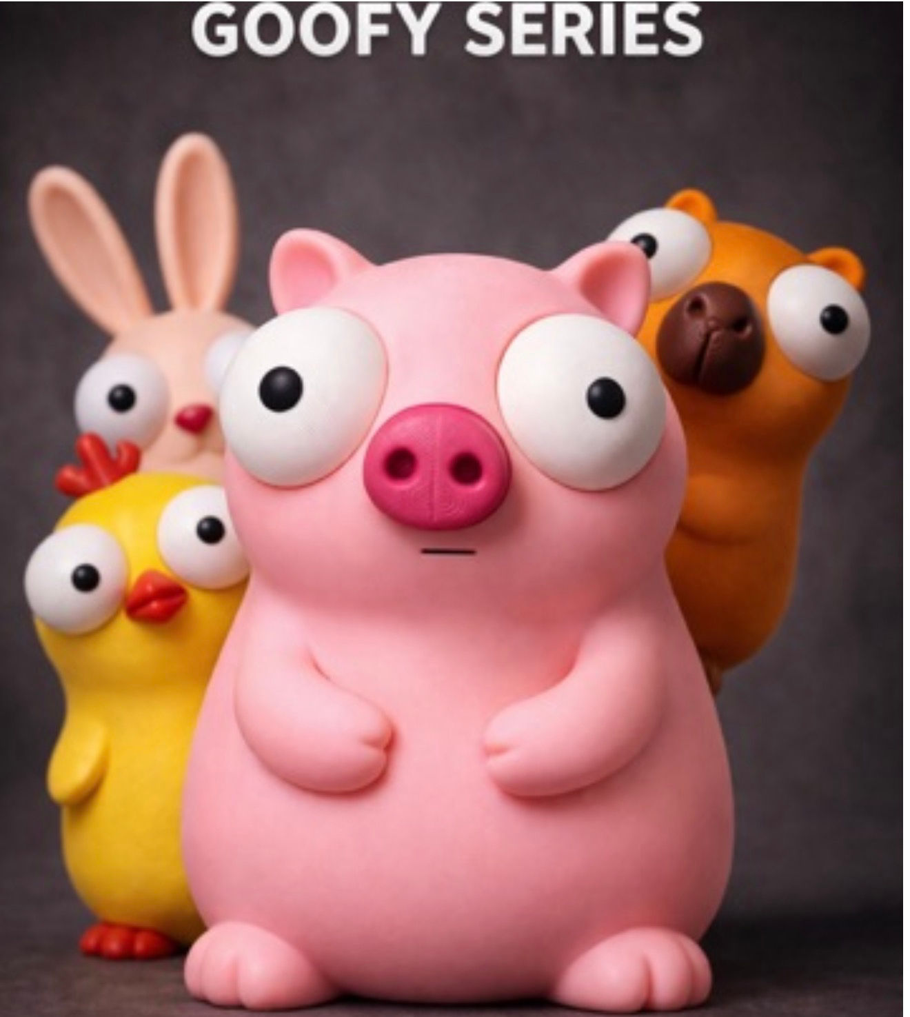 Personnages Goofy aux gros yeux (personnage au choix)