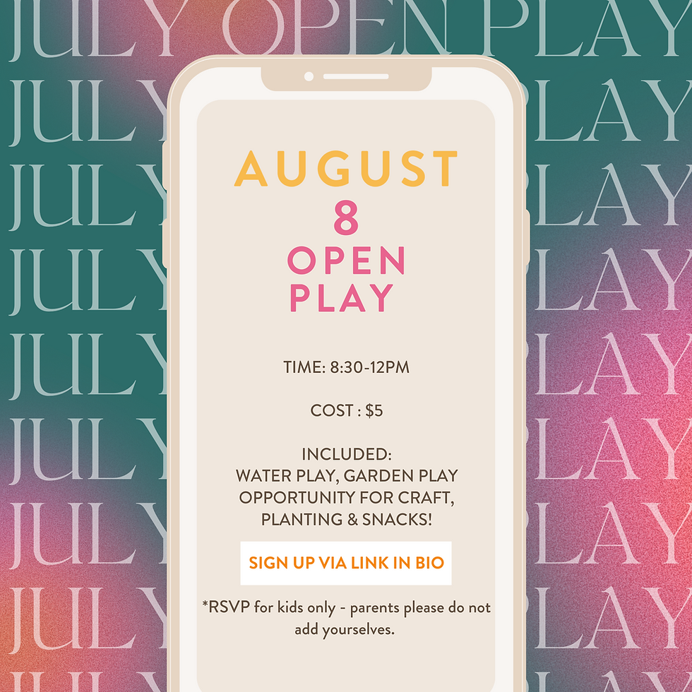 AUGUST 8 | OPEN PLAY