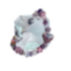 Purple lampwork bracelet on a large diamond