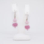 Pink lampwork earrings