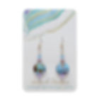 Lampwork bead earrings on earring card