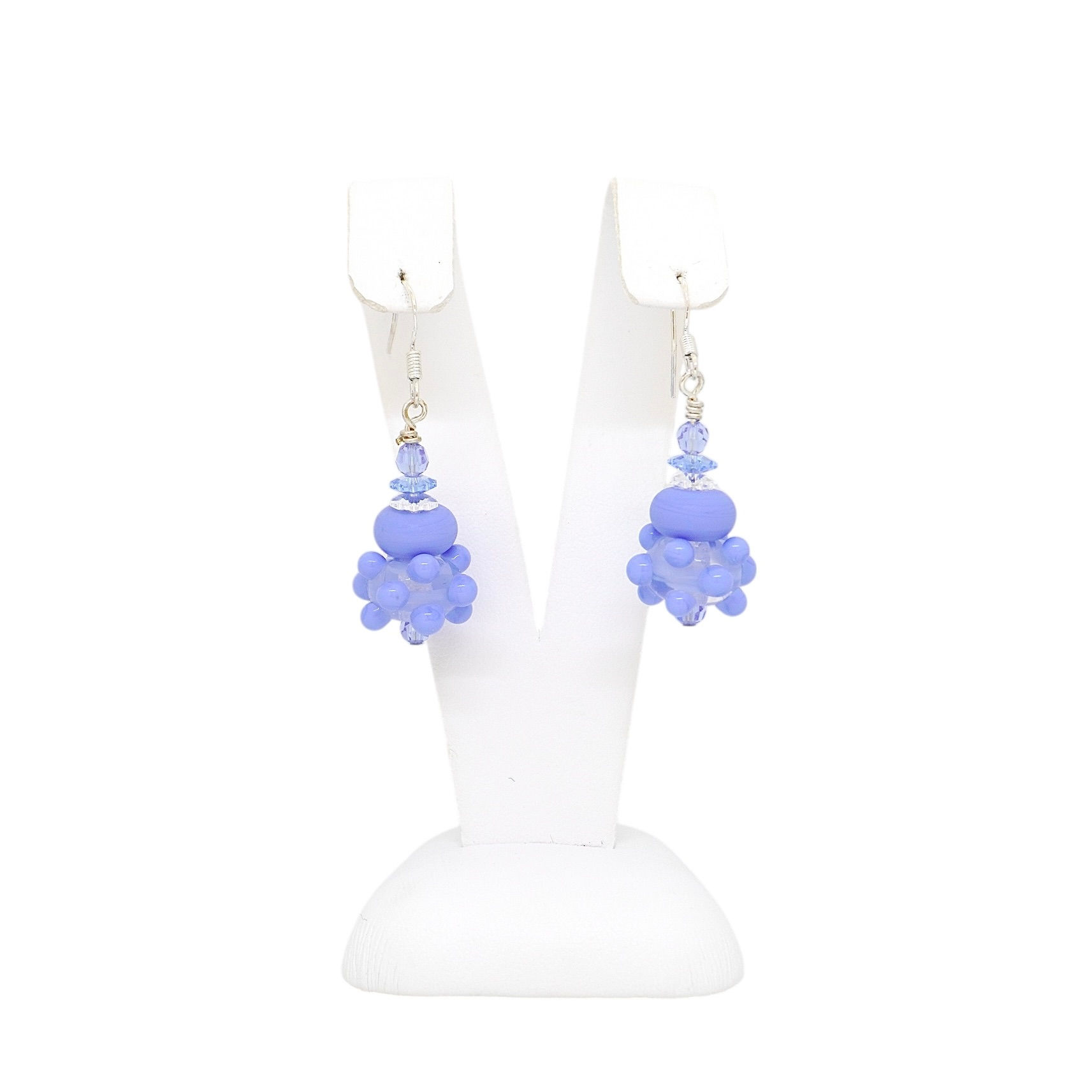 Periwinkle Vibes Glass Earrings