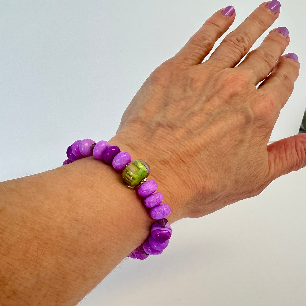 Thumbnail: Purple Opal bracelet on wrist