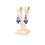 Thumbnail: Purple lampwork earrings on earring display