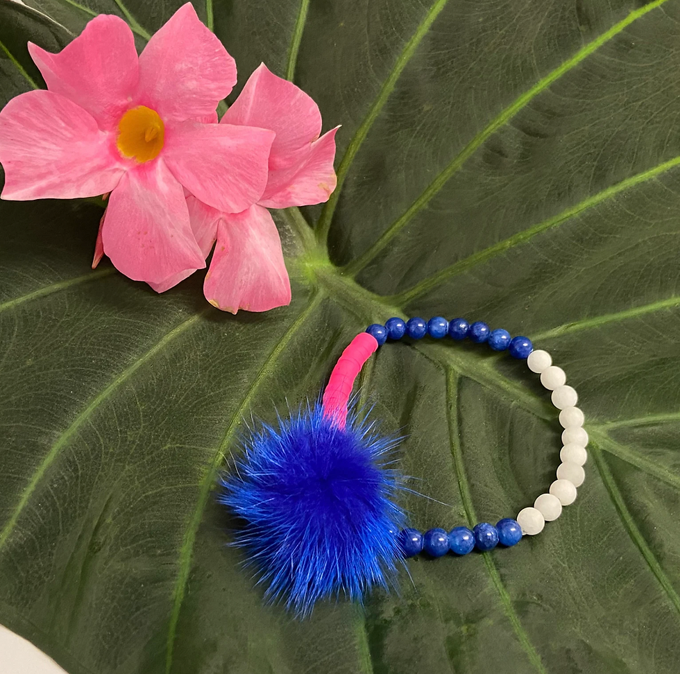 Thumbnail: Tassel & Pom Pom Bracelet Set