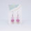 Thumbnail: Pink lampwork earrings on earring card