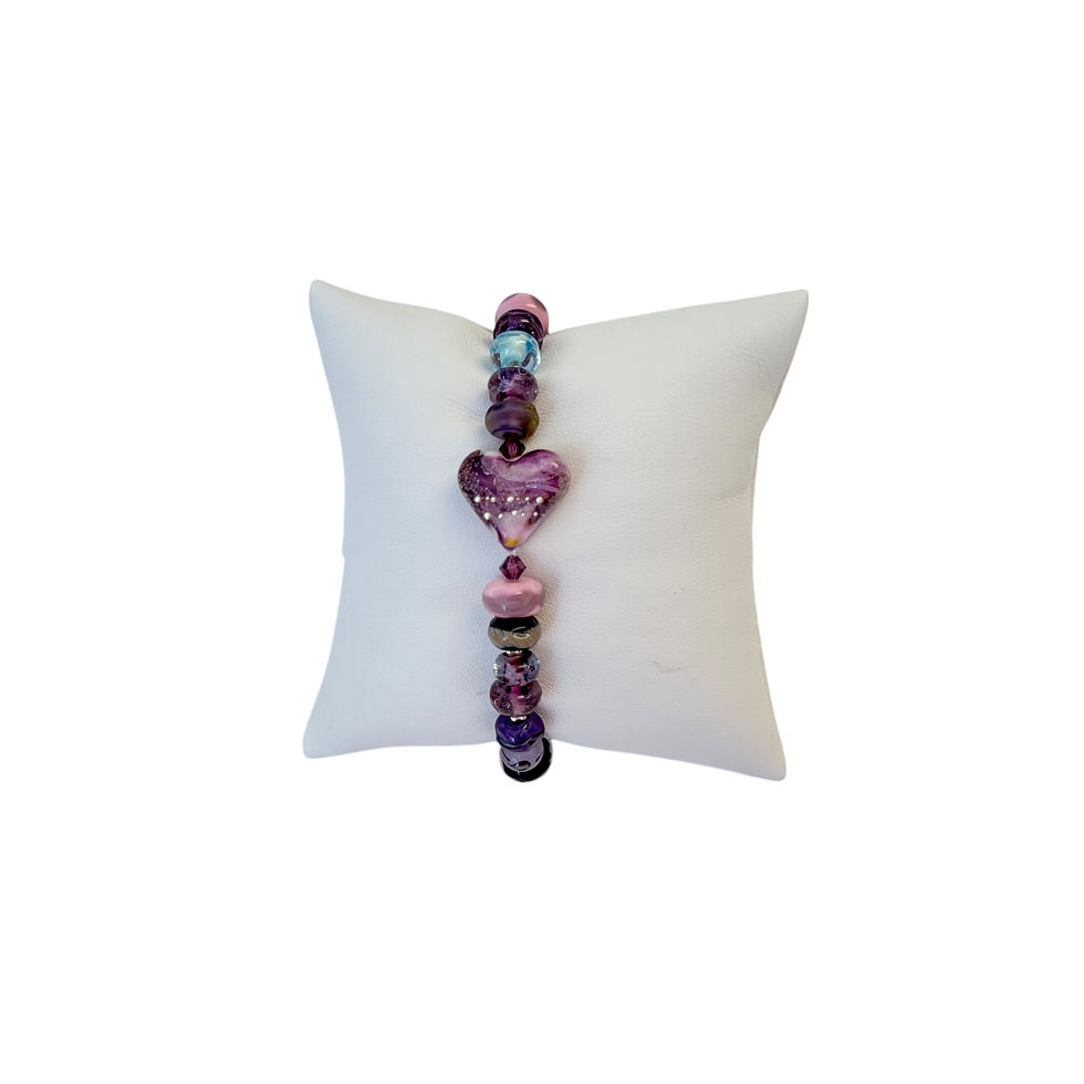 Thumbnail: Lampwork bracelet on pillow
