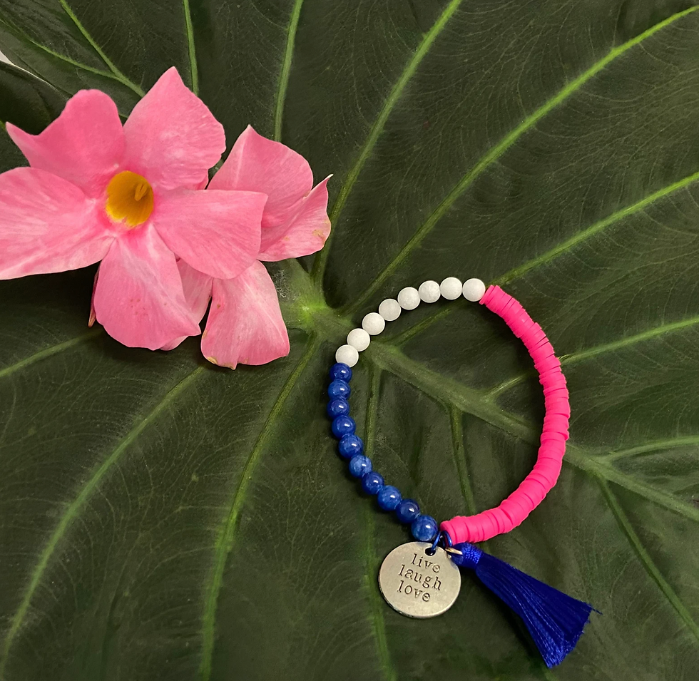 Thumbnail: Tassel & Pom Pom Bracelet Set