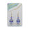 Thumbnail: Blue lampwork glass earrings on earring card