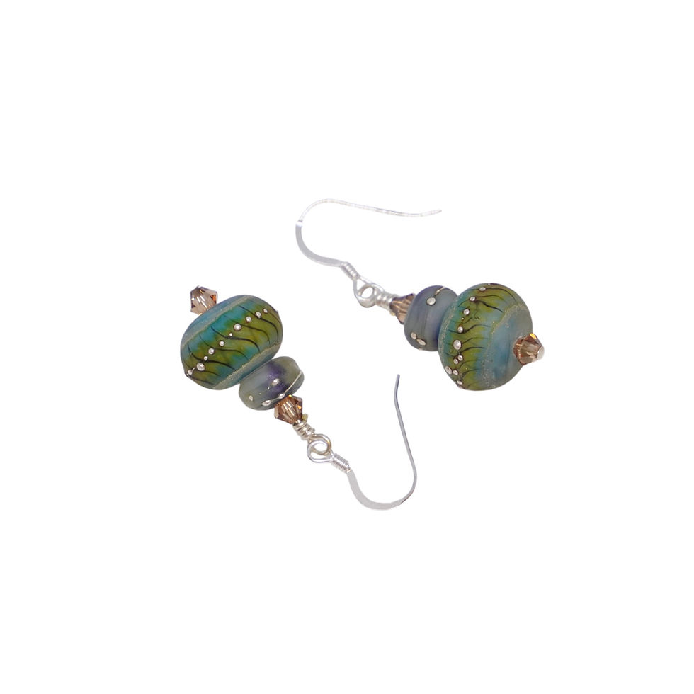 Thumbnail: Lampwork bead earrings