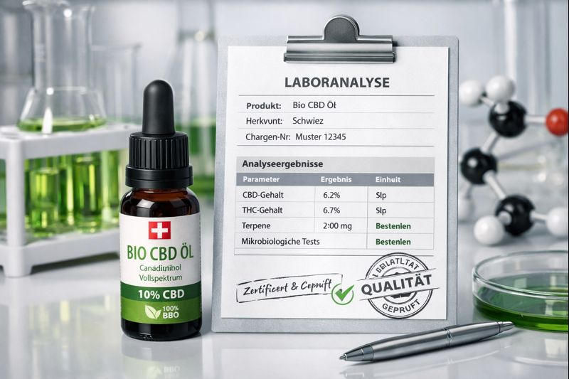 Bio CBD Öl Schweiz – Laboranalyse und transparente Qualität