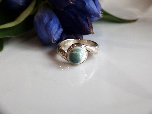 海の女神達の音色が響く夜光貝 ring ①【Silver925素材・12号