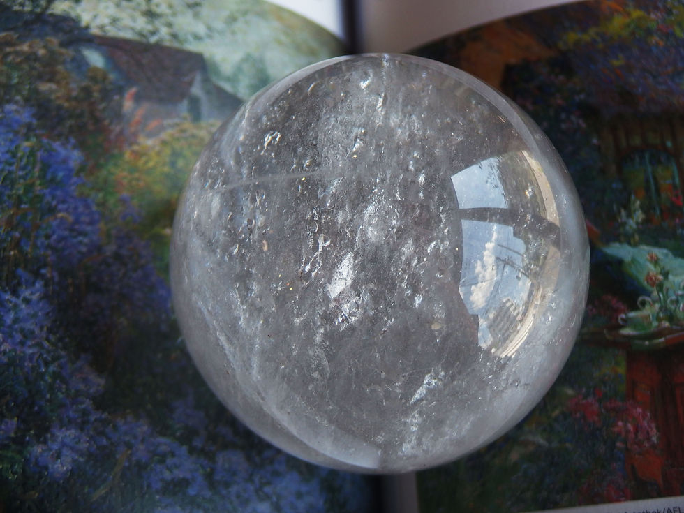 섬네일: 天然水晶・特大80mm【虹入り・ブラジル産】