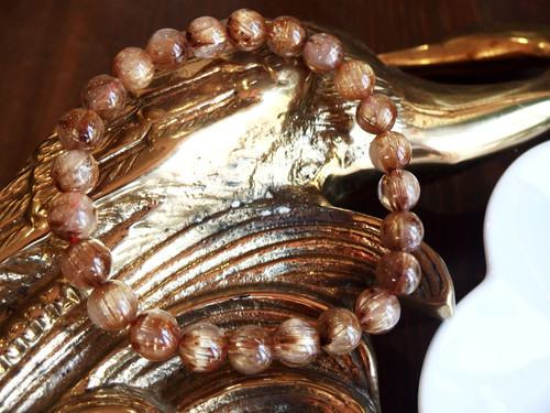 高品質ゴールデンタイチンルチルクォーツ8mm | Gems