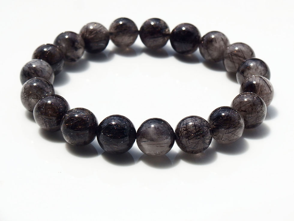 サムネイル： ブラックブロンズ・ルチルクォーツ10mm【産地：ブラジル】
