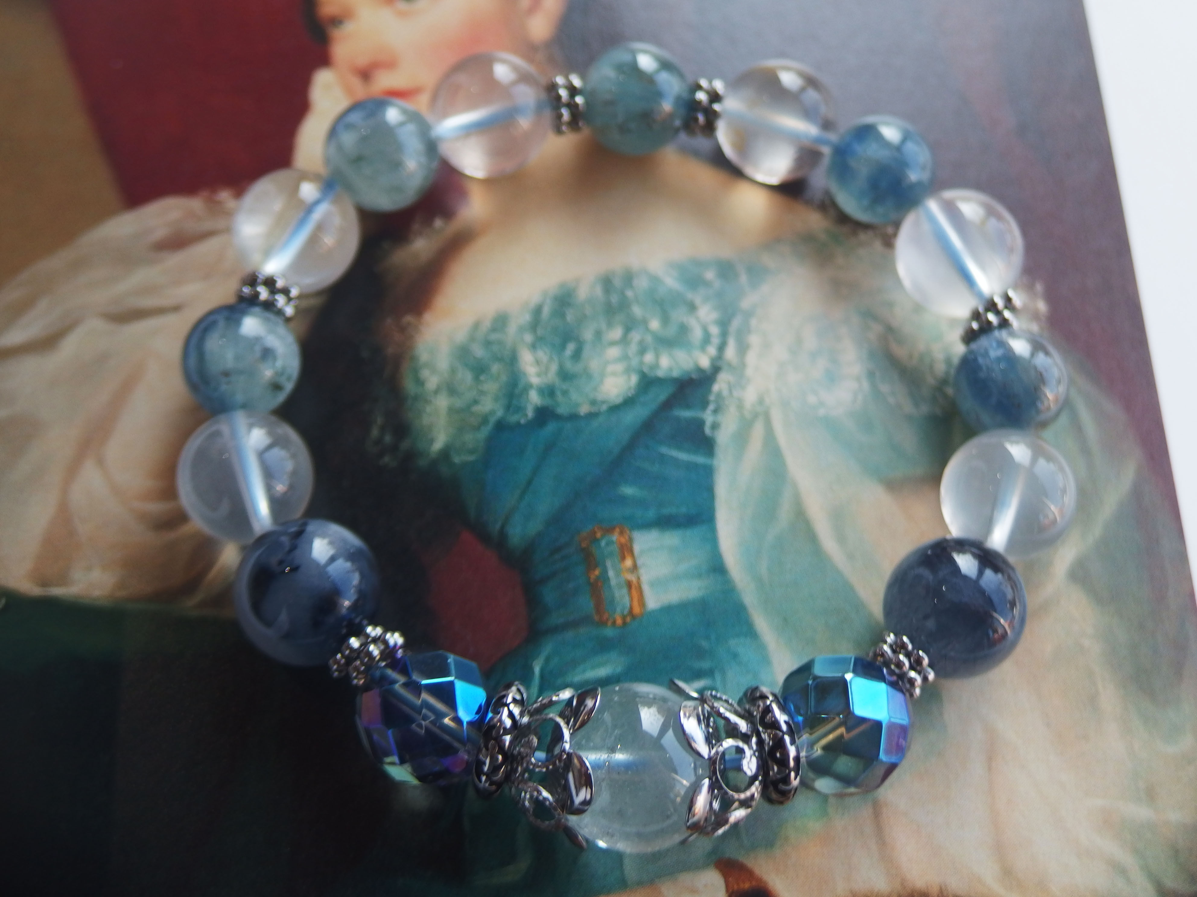 天然トパーズ11,5mmとガーネットinカイヤナイト9mm ②