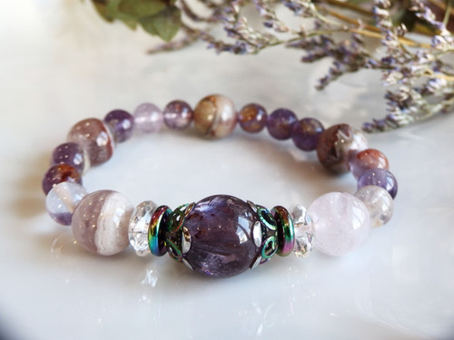 ブラジル産！希少！最高品質⭐アメジストたまご⭐2回結晶⭐ファイアー