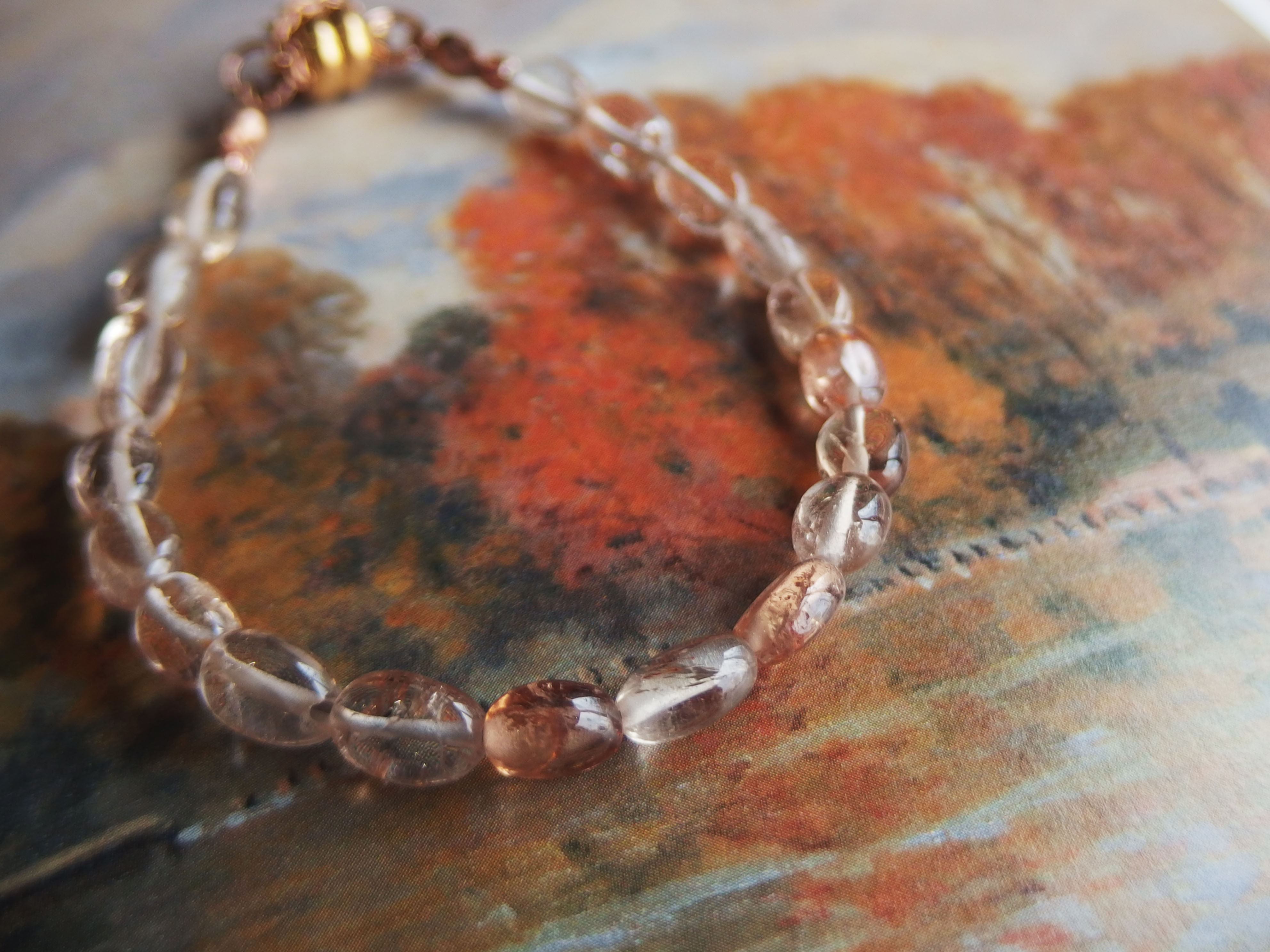 ブラウントパーズ(オーバル)マグネットブレスレット