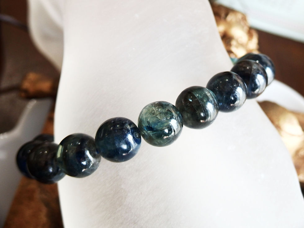 サムネイル： グレイッシュ・カイヤナイト10mm ② 【産地：タンザニア連合共和国】