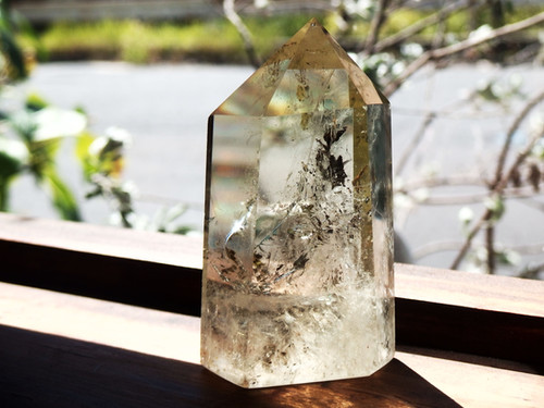 レインボー入り・天然シトリン六角柱 ①【限定品】 | Gems
