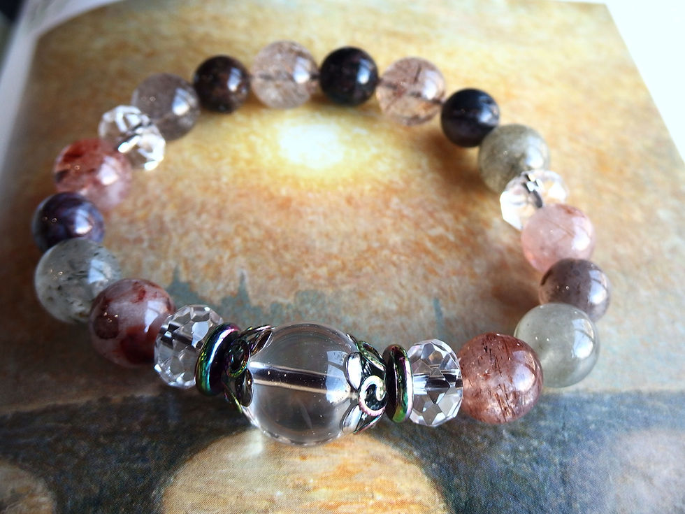 섬네일: ピーターサイト8mmとミックスルチルクォーツ10mm