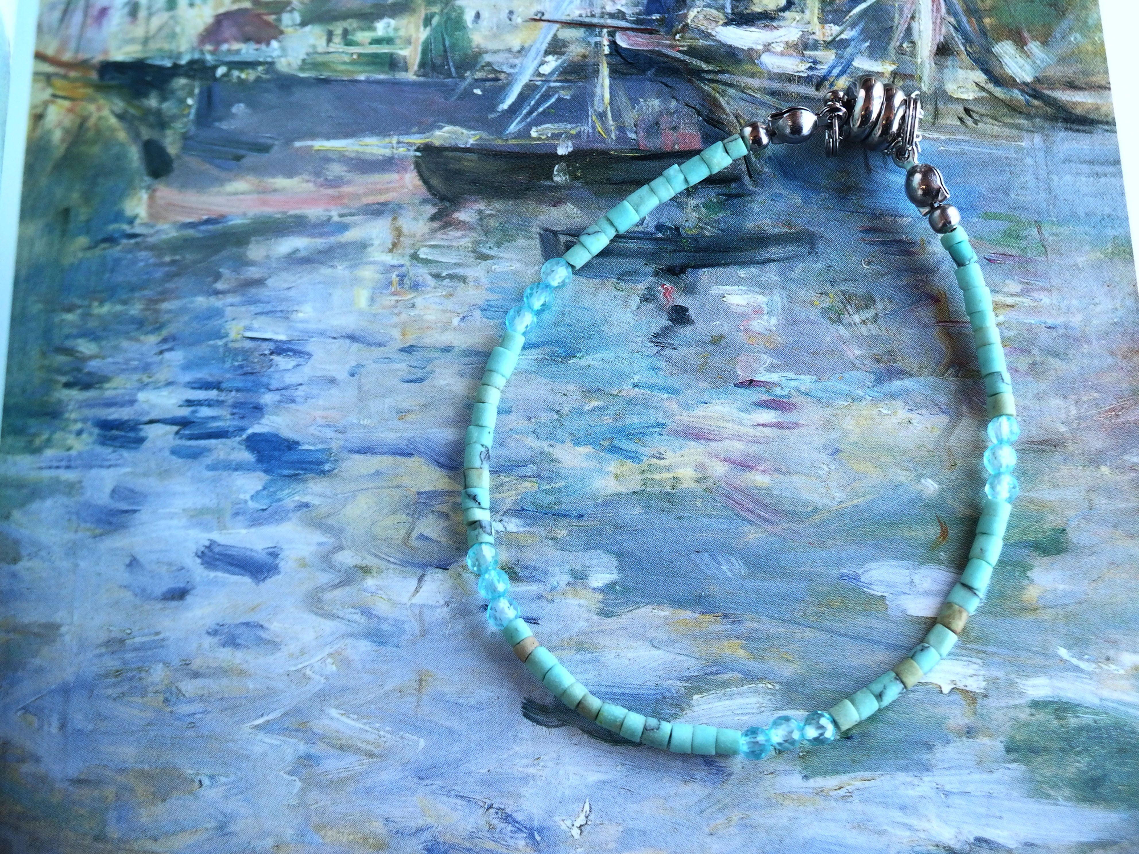 Hubei（湖北省）産ターコイズ×ブルートパーズ