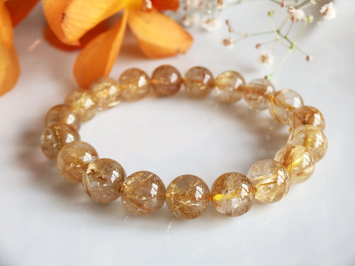 ゴールドルチル 高品質ゴールデン・ルチルクォーツ10mm | Gems