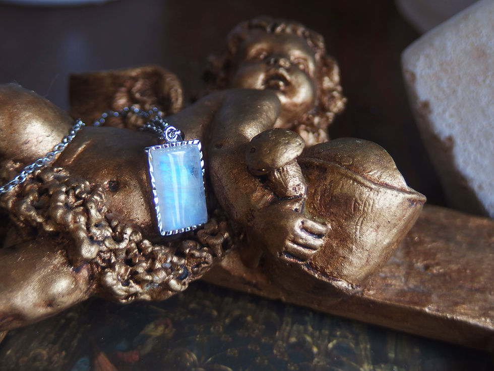 섬네일: インド産レインボームーンストーンペンダント