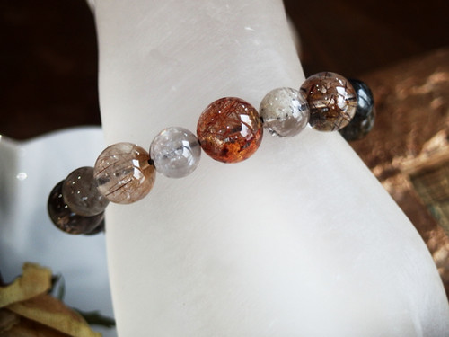 希少ガーデンルチルクォーツ13,5mmと千層ガーデンクォーツ10mm ② | Gems