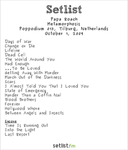 Setlist Papa Roach
