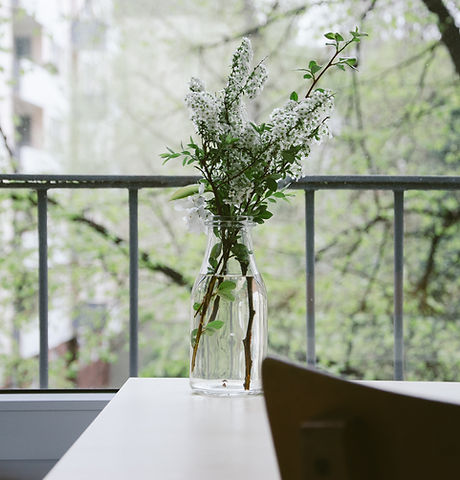 Flowers on a balcony