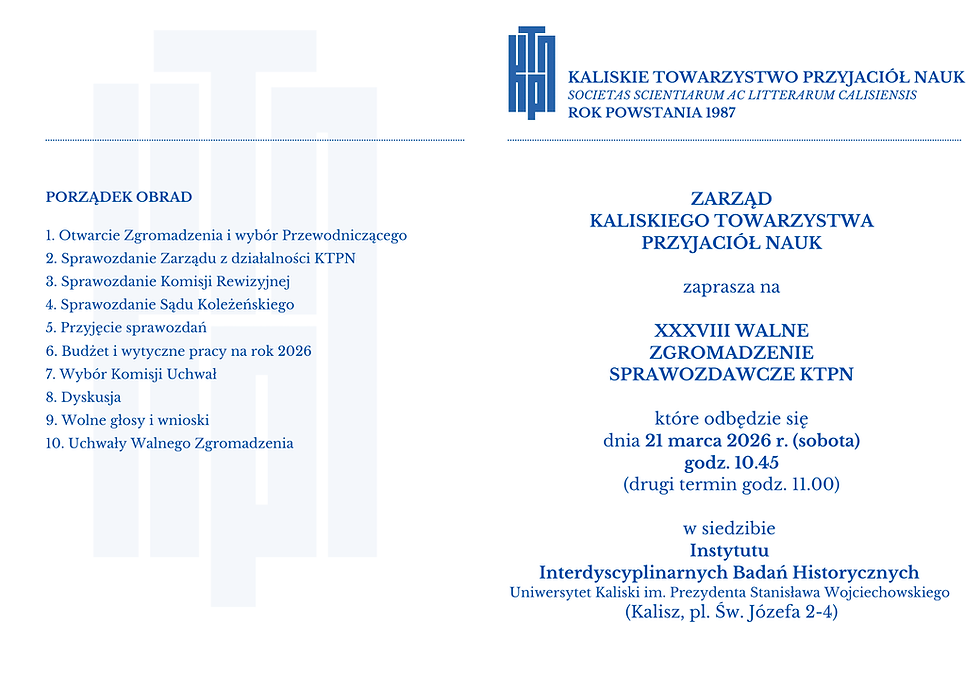 Zaproszenie na XXXVIII Walne Zgromadzenie KTPN