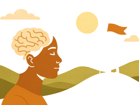 A woman thinking and feeling refresh