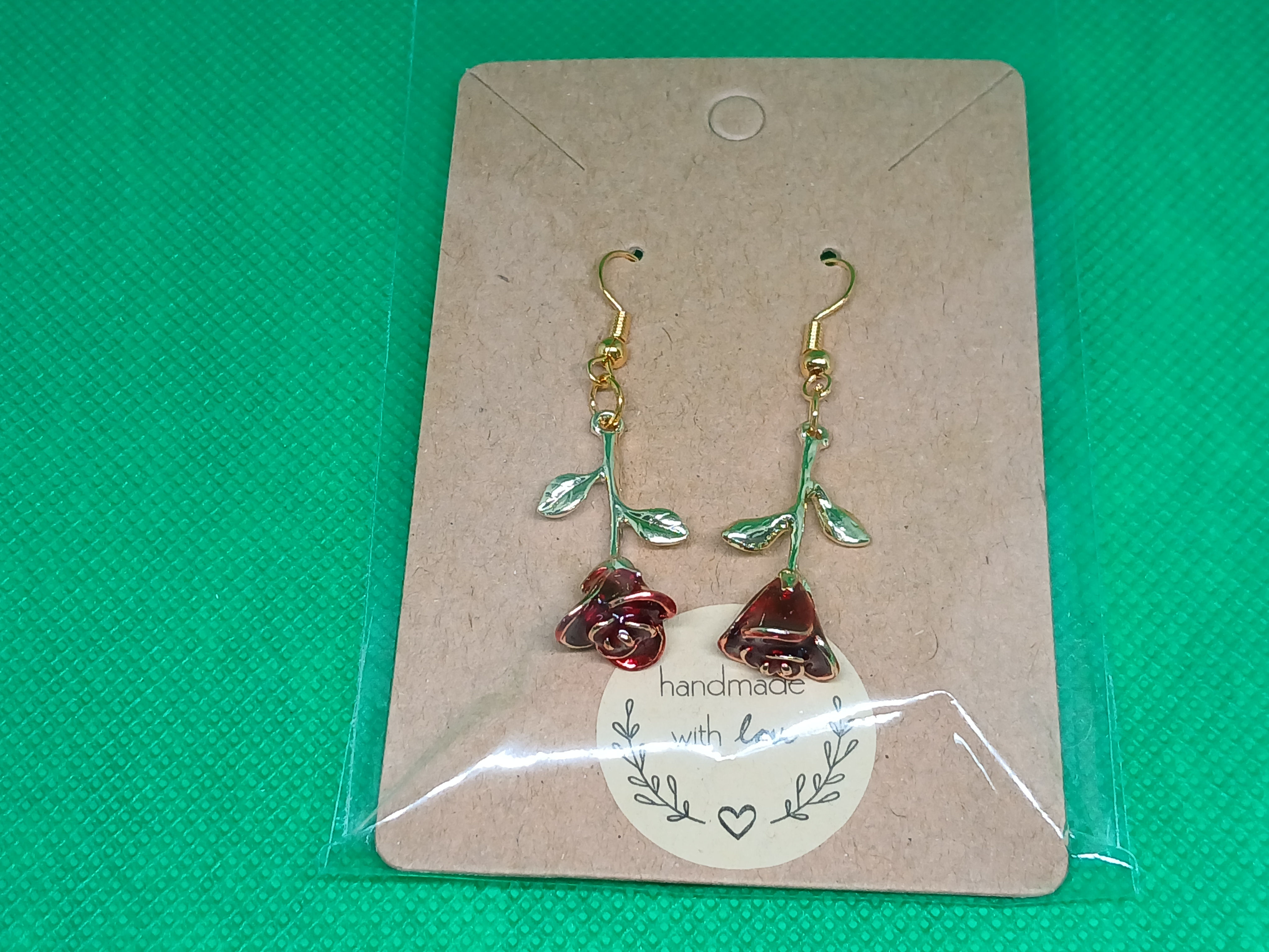 Red Rpse Earrings