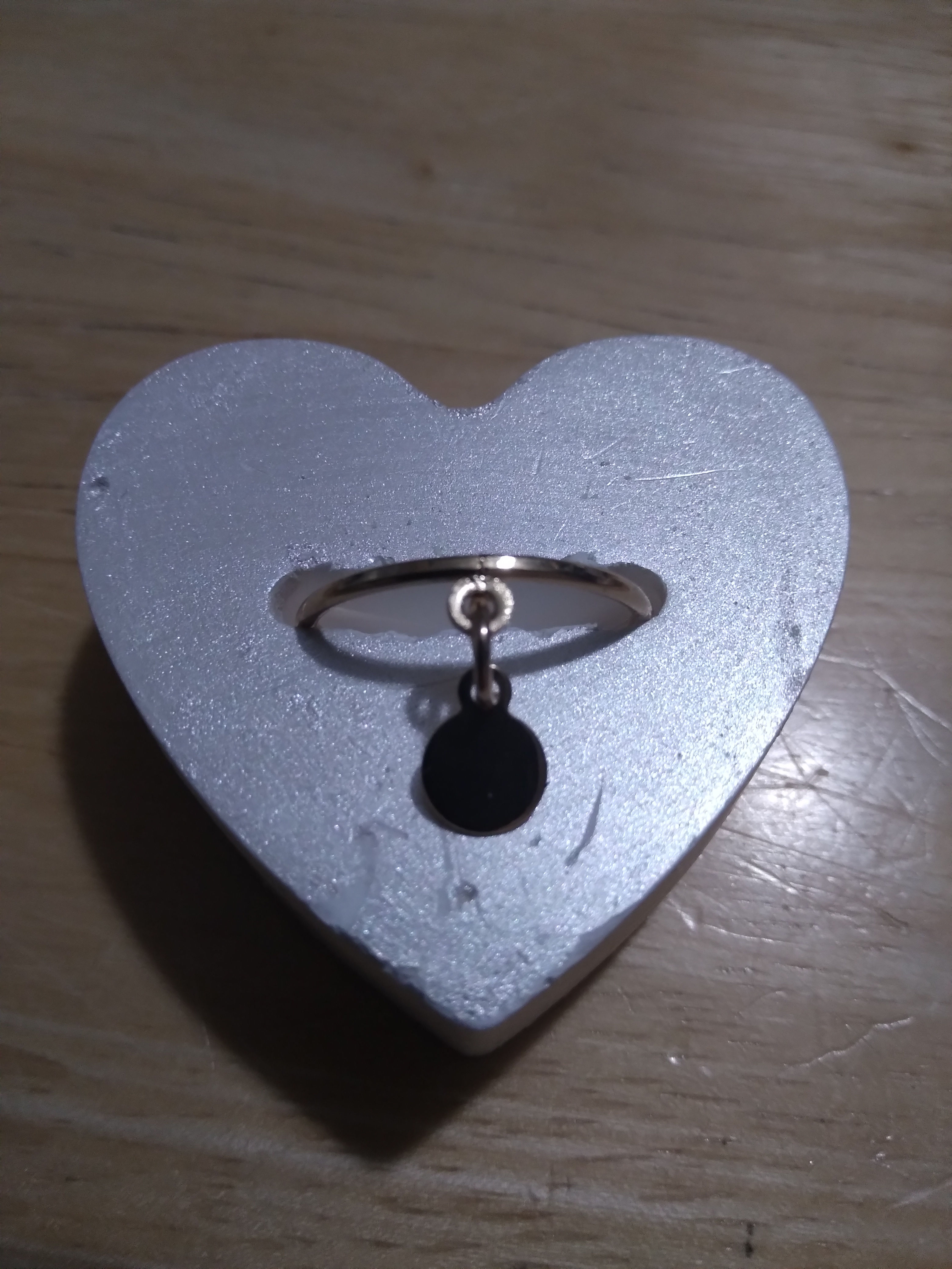 Gold Coloured Band with Hanging Circle