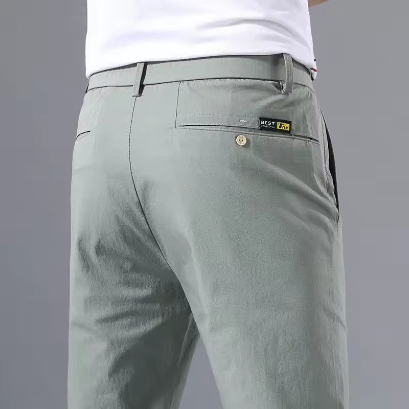 Thumbnail: 2025 Spring Autumn Thin Slim Men Casual Pants Classic Business Cotton Stretch Go