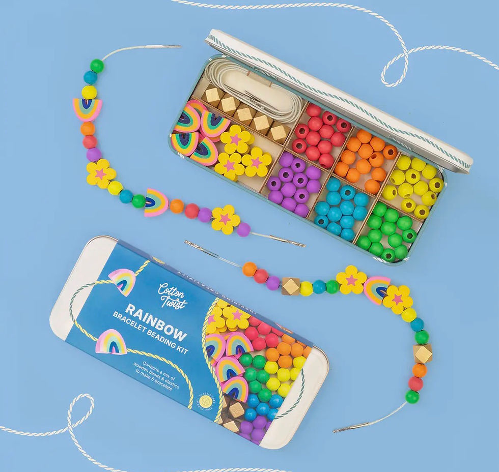 Miniature :  Cotton Twist Rainbow bead bracelet kit