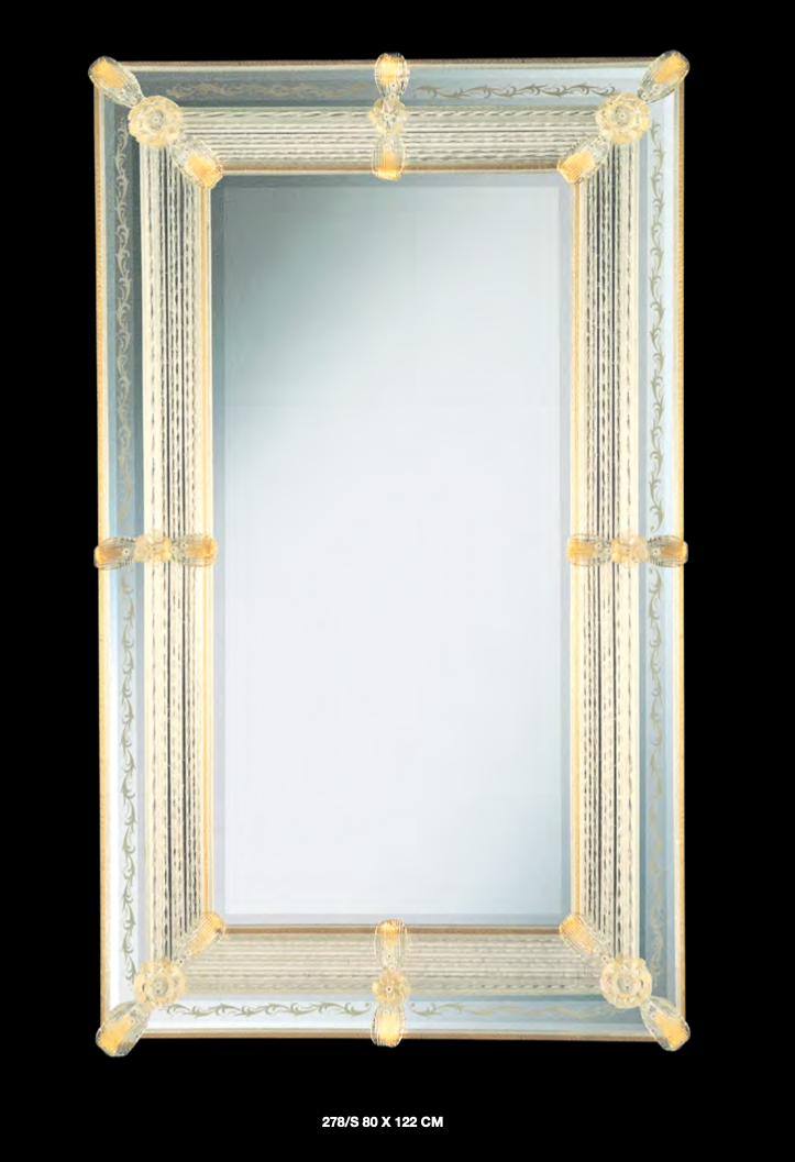 Venetian Crystal Mirror - Andromeda Nuovo 80 x 100 cm