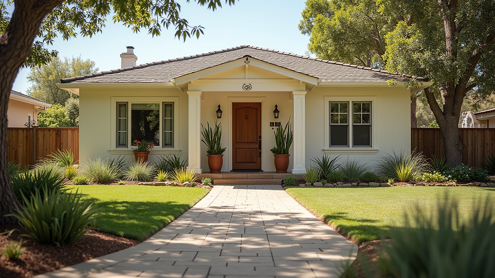 Eye-level view of a charming rental home in San Luis Obispo County