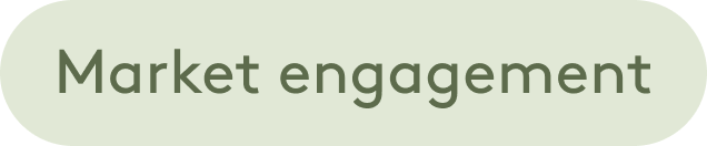 Market engagement text graphic