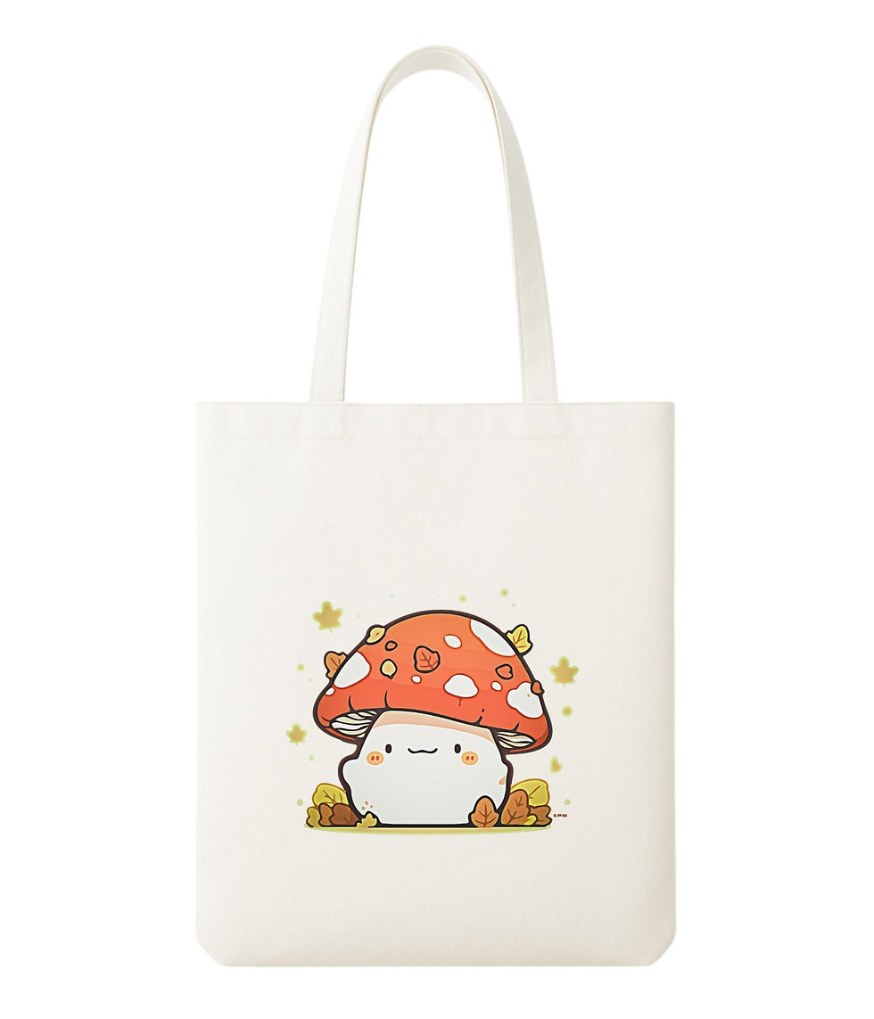 Thumbnail: Canvas White Tote Bag (Unisex) With Zipper | Eco-Friendly | Graphic Printed