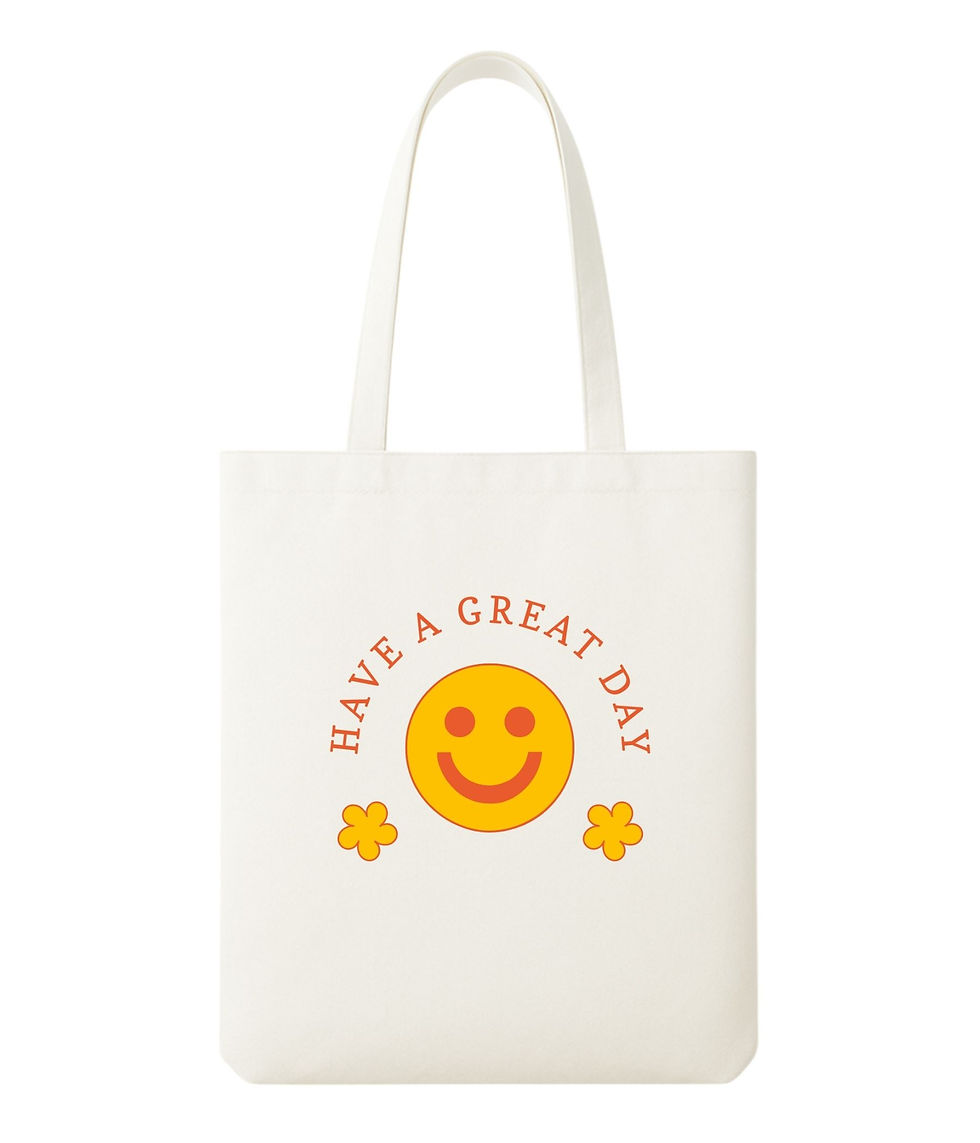 Thumbnail: Canvas White Tote Bag (Unisex) With Zipper | Eco-Friendly | Graphic Printed