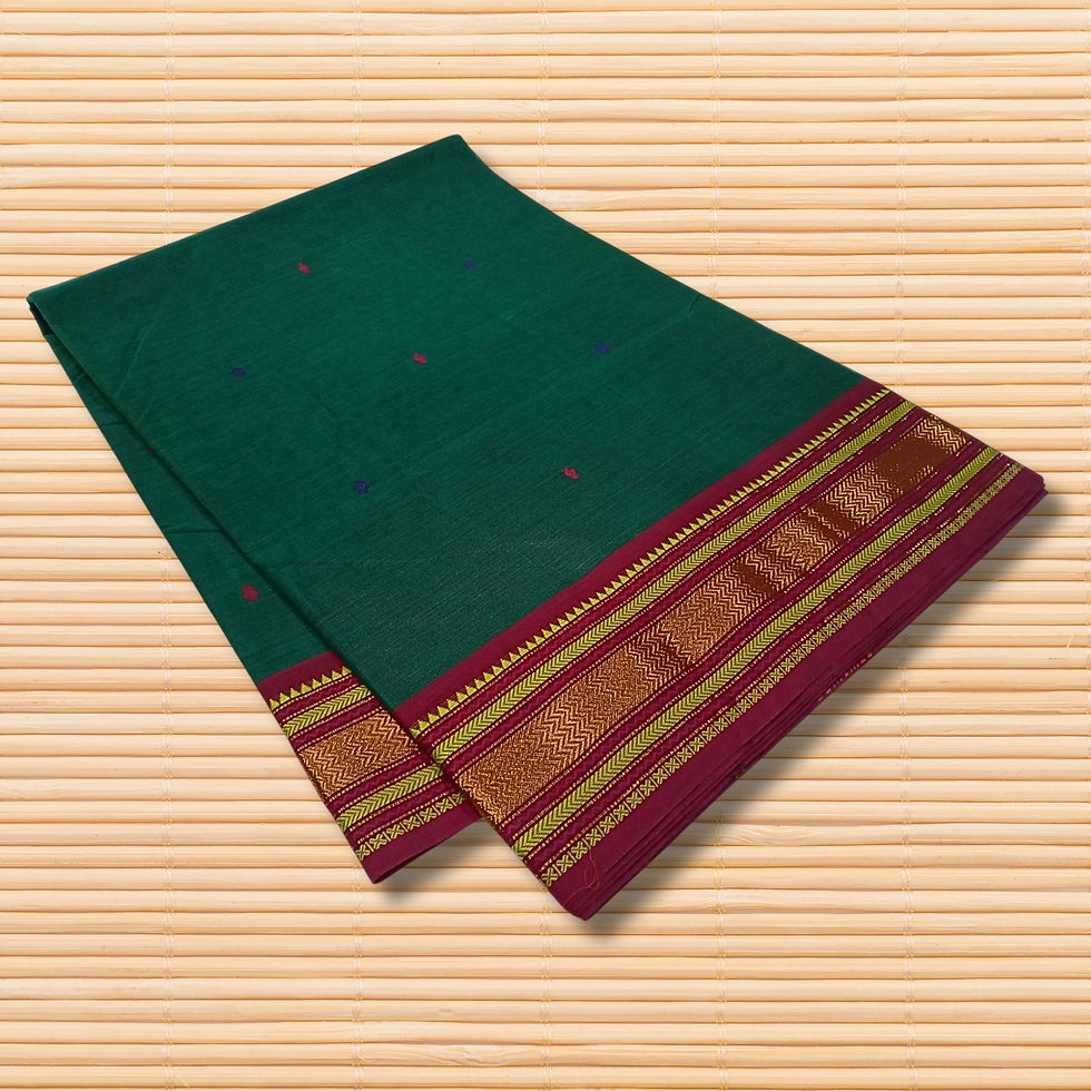 All Over Butta Chettinad Cotton Saree With Running Blouse